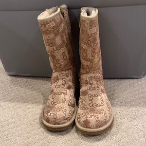 UGG Beige Patterned Boots